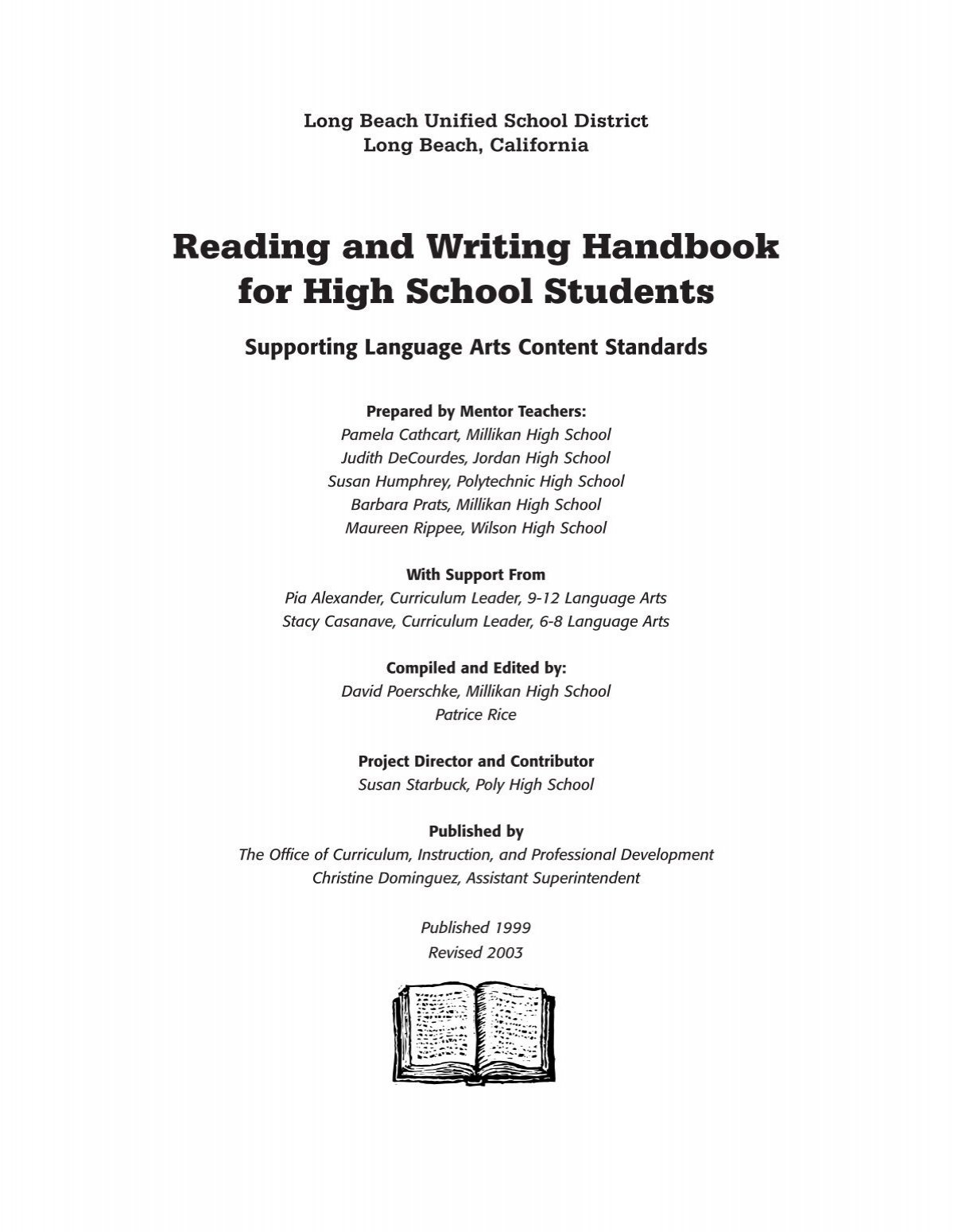 English - Reading & Writing Handbook For High School Students