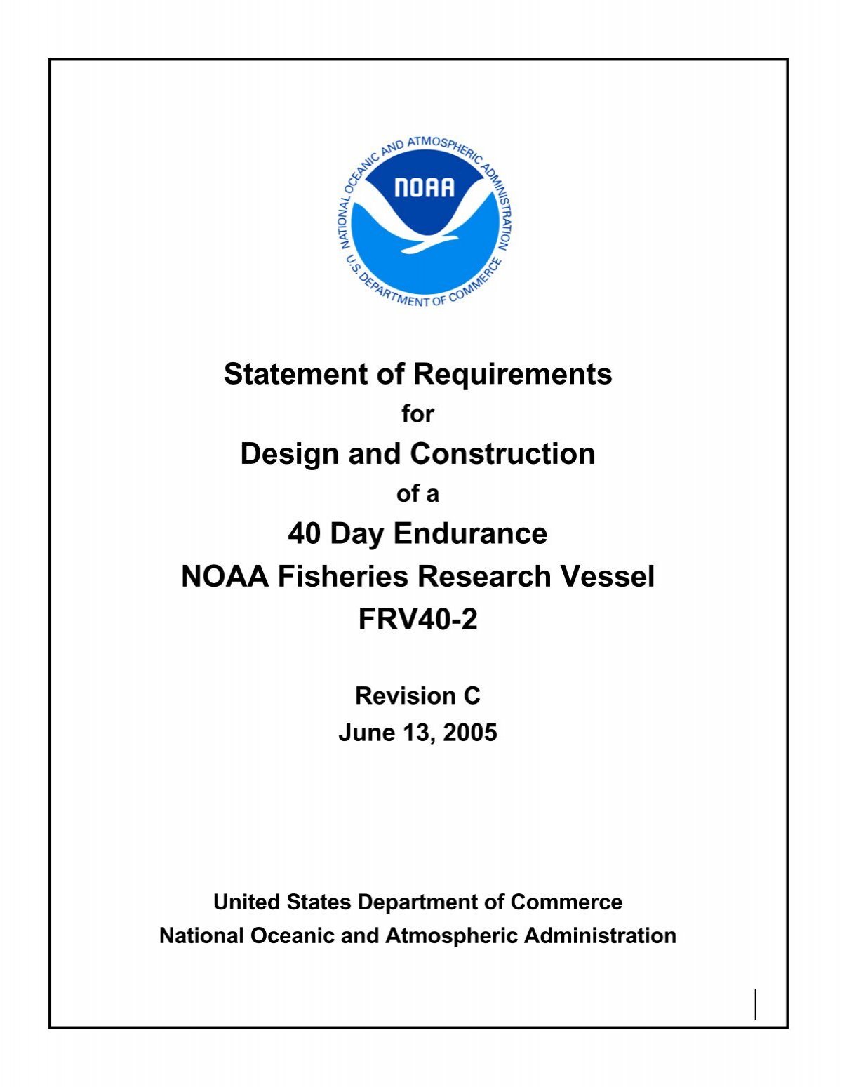 Statement Of Requirements Design And Construction 40 Day