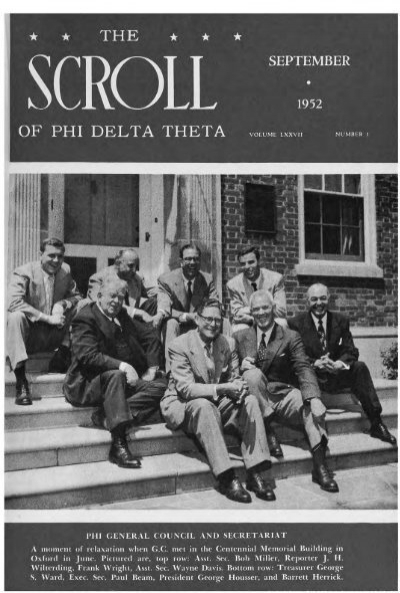 1952–53 Volume 77 No 1–5 - Phi Delta Theta Scroll Archive