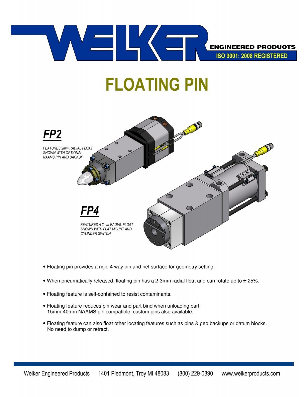 Floating Pin Catalog - Welker Engineered Products