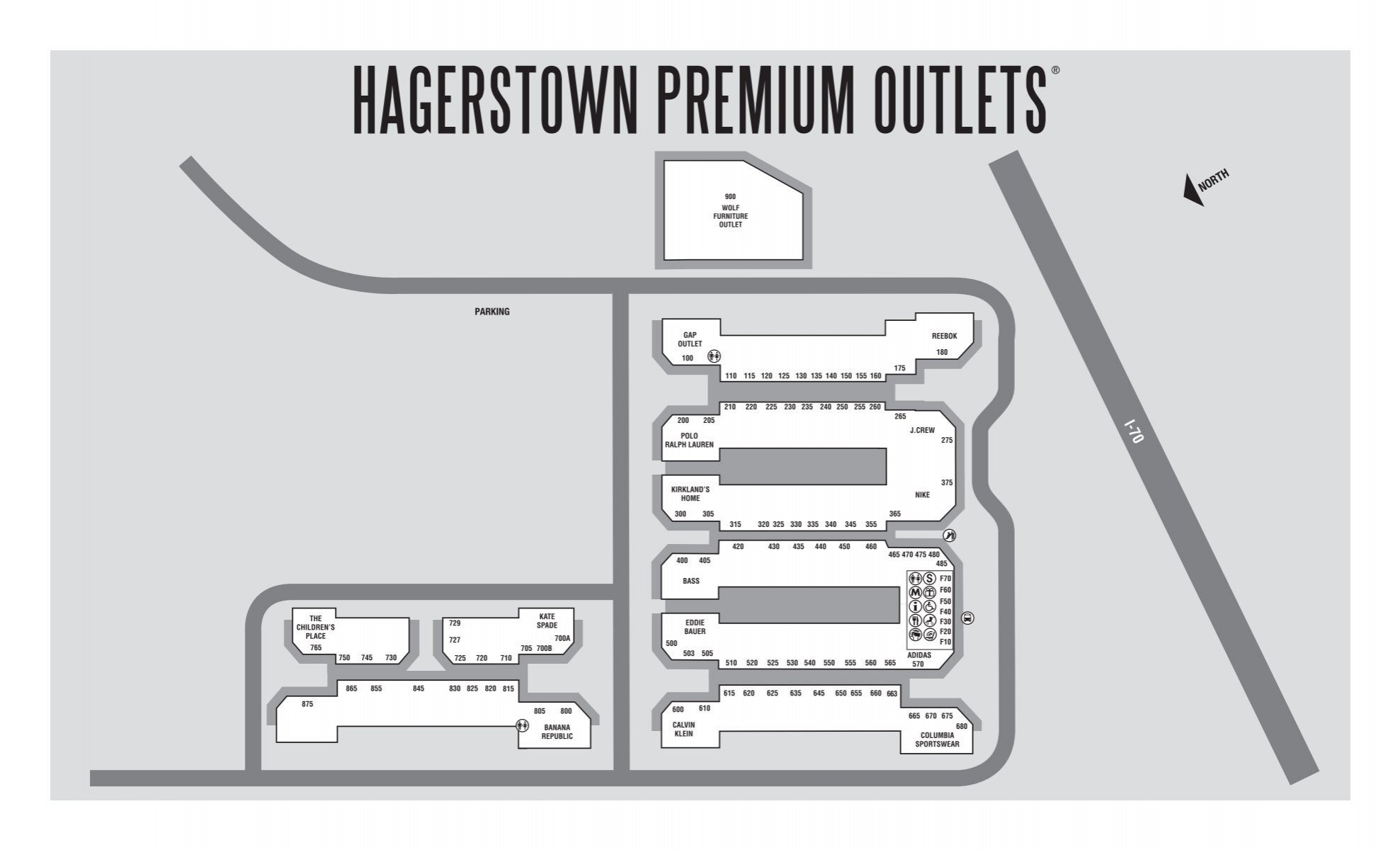 Download Printable Center Map. - Premium Outlets