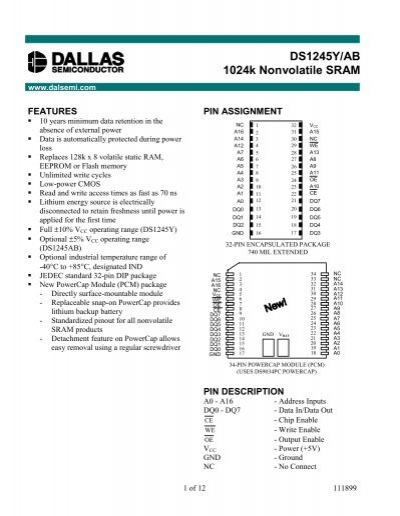 DALLAS DS9034PC PLCC PowerCap