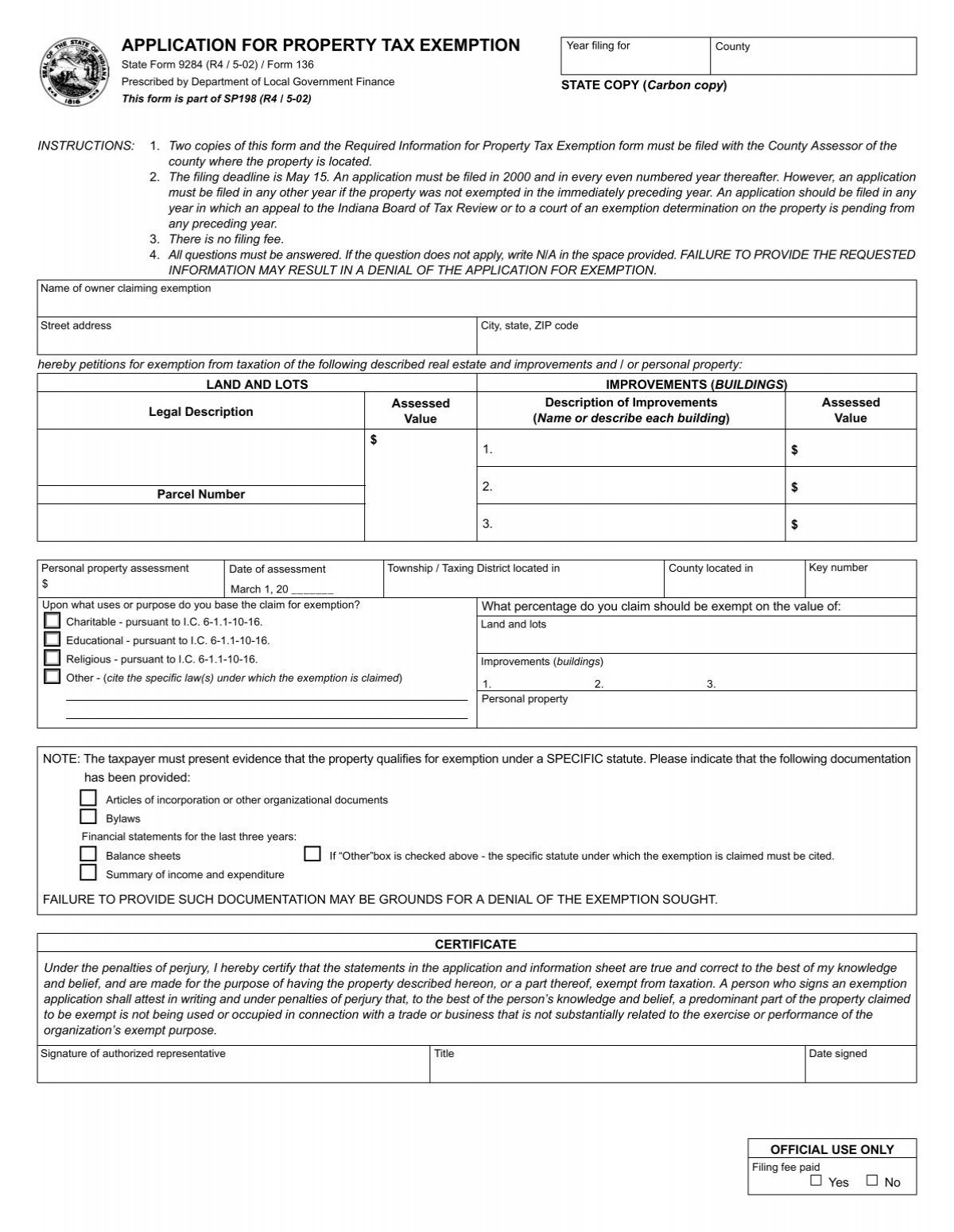 form-136-application-for-property-tax-exemption