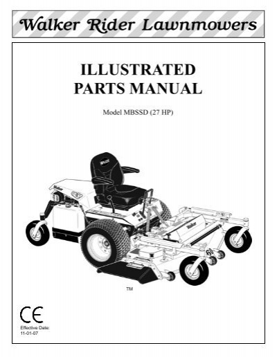 Ilrated Parts Manual Walker Mowers