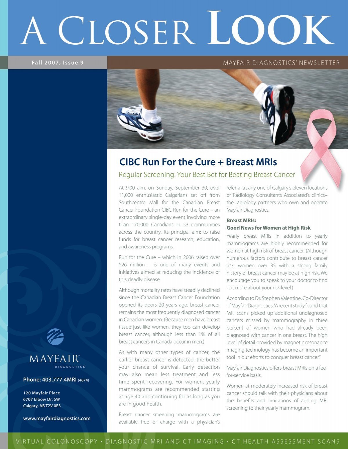 CIBC Run For the Cure + Breast MRIs - Mayfair Diagnostics