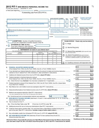 pit-1-new-mexico-personal-income-tax-return-taxation-and