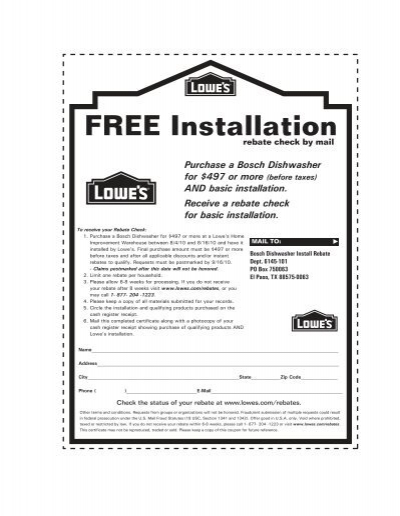 FREE Installation Lowe s