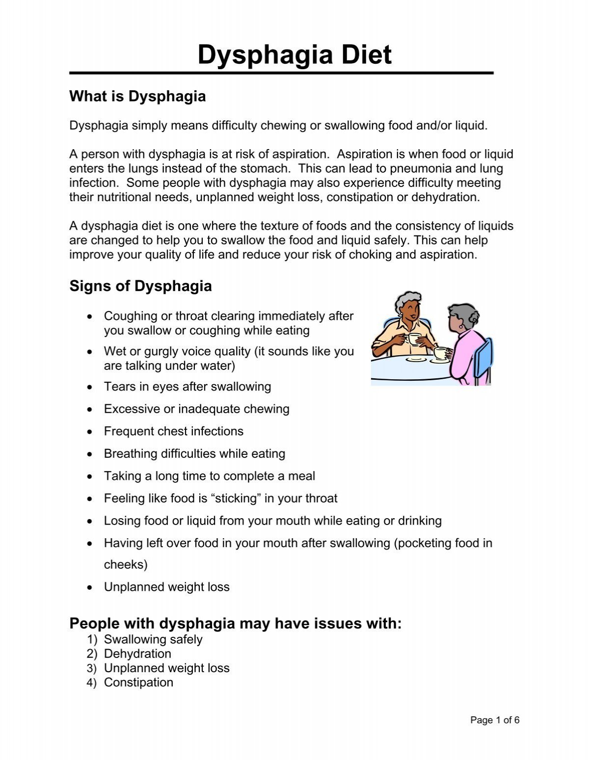 Food Consistency Chart Dysphagia