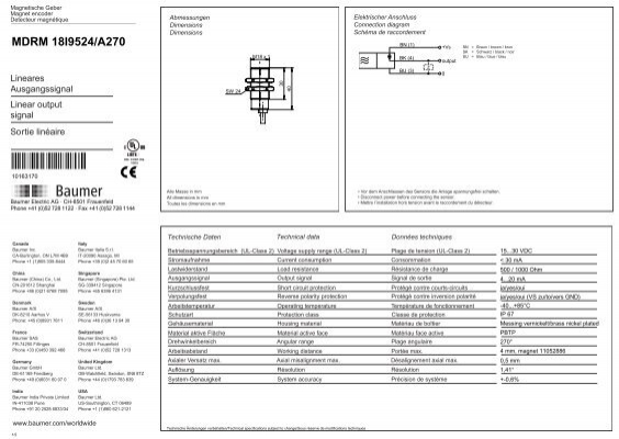 Baumer Ch-8501 Manual