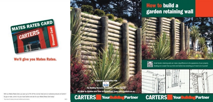 How To Build A Garden Retaining Wall Carters - Timber Retaining Wall Design Guide Nz