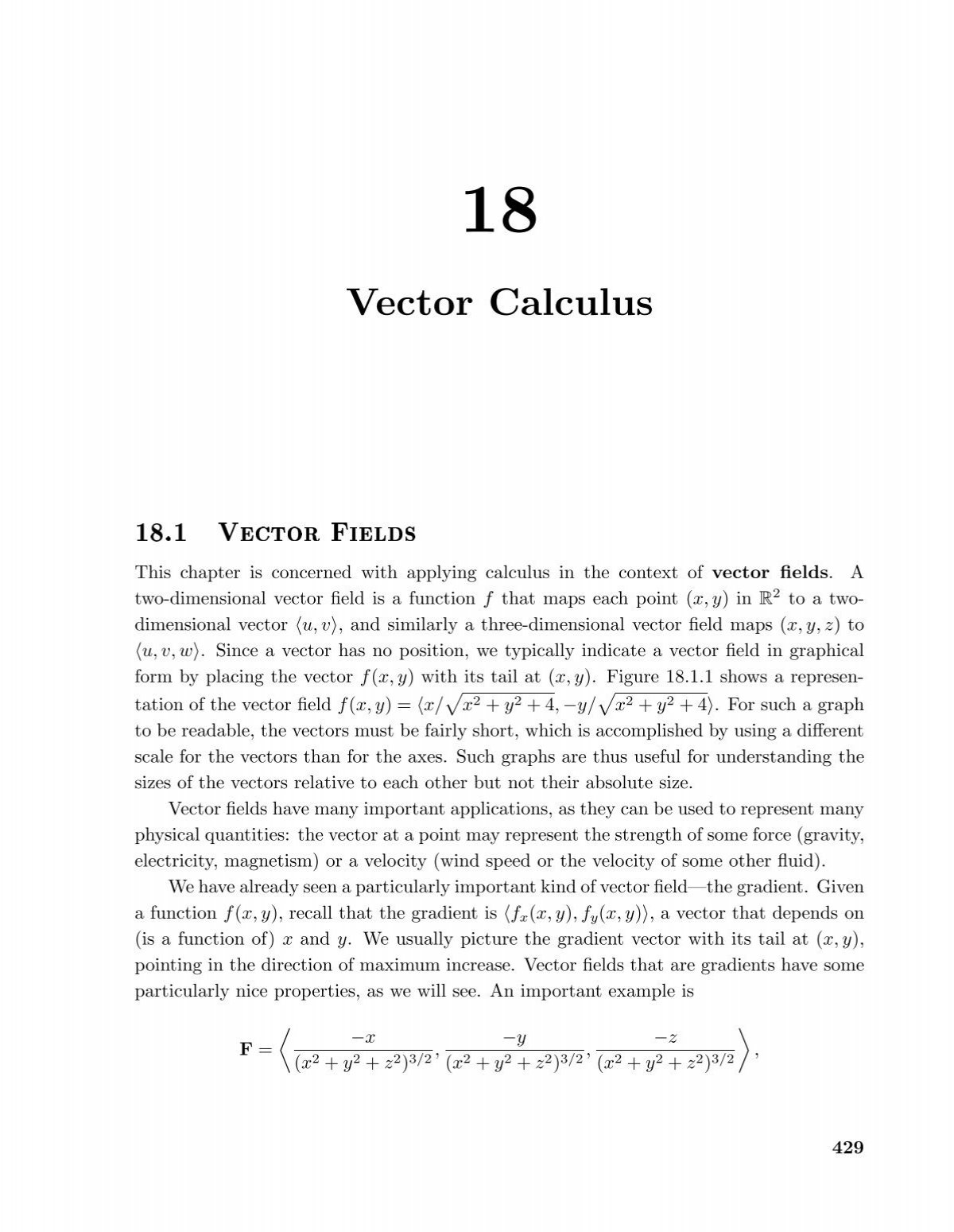 Chapter 18 Vector Calculus