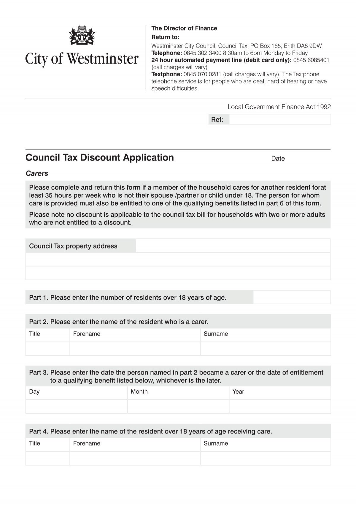 council-tax-discount-application-westminster-city-council