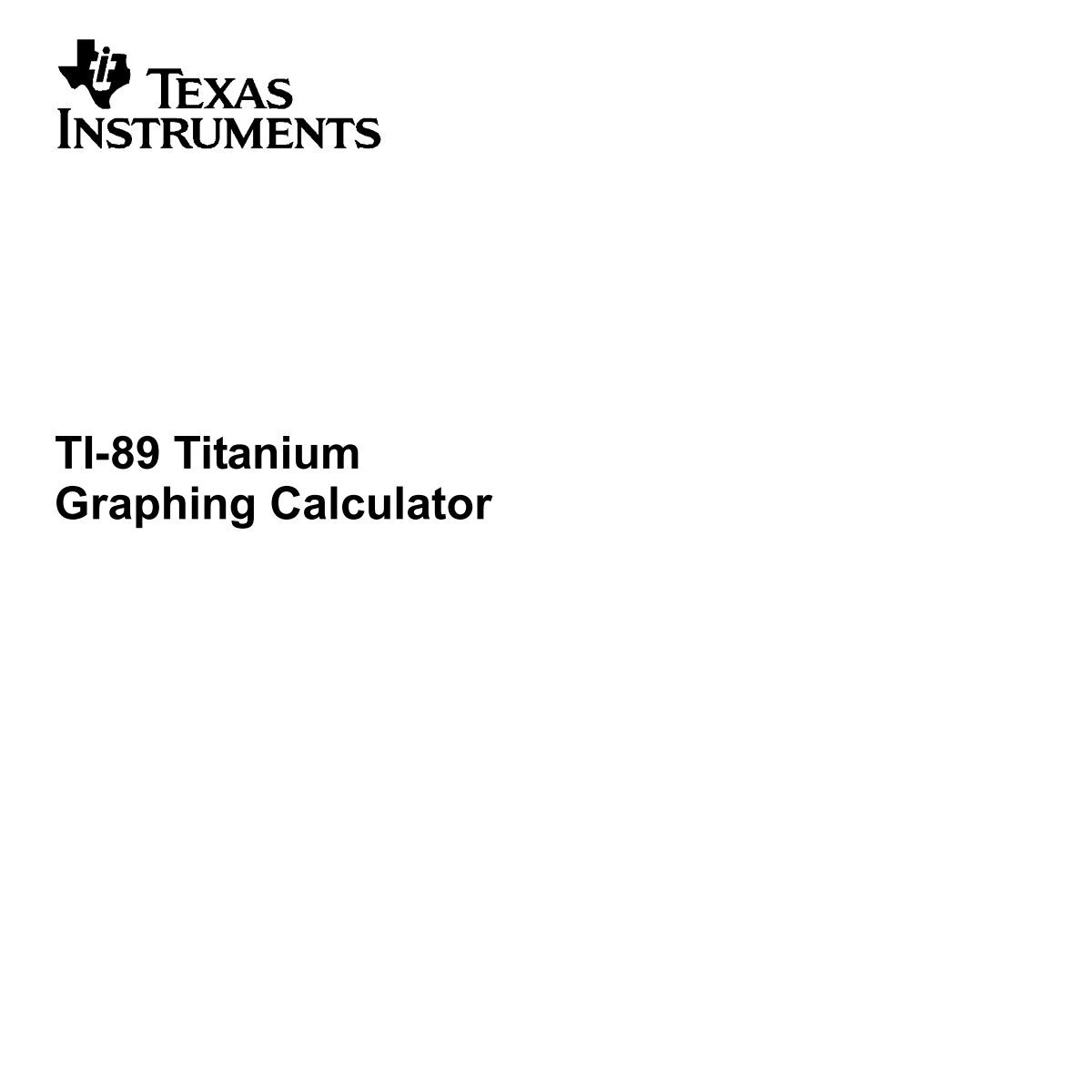 Ti Titanium Graphing Calculator Texas Instruments