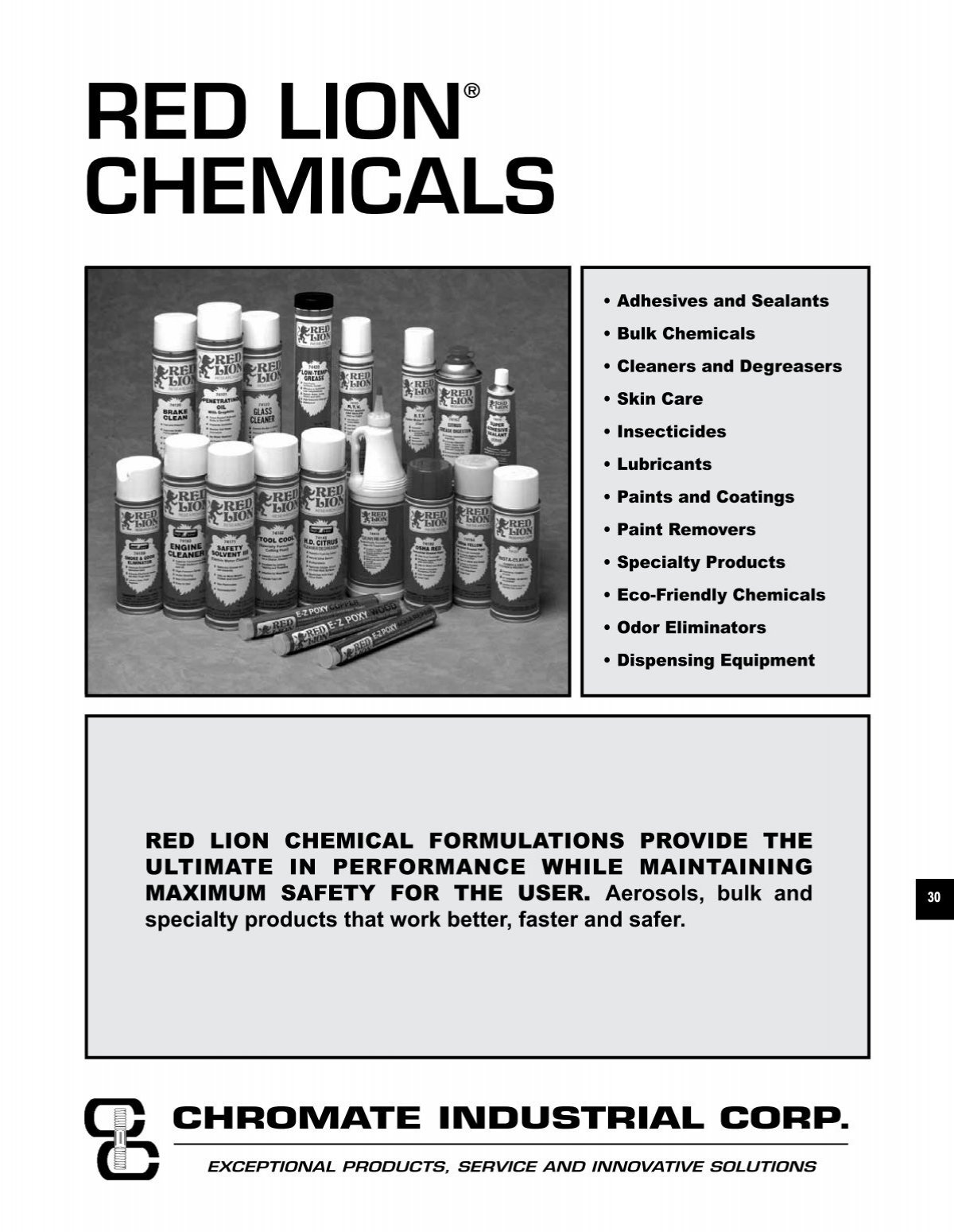 RED LION® CHEMICALS - Chromate Industrial Corporation