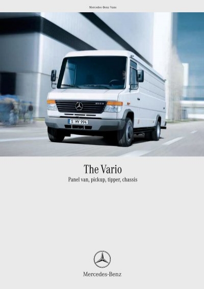 0707MB Mercedes Vario Kastenwagen Prospekt Technische Daten 2004 4/04 brochure 