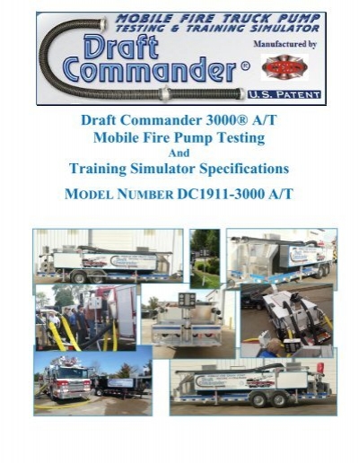 Metalen lijn aftrekken onhandig Draft Commander 3000® A/T Mobile Fire Pump - Weis Fire &amp; Safety ...