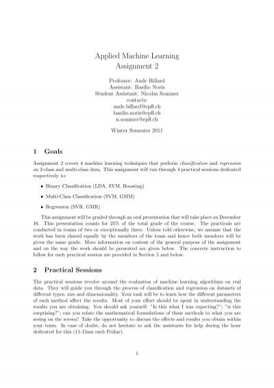 applied machine learning assignment 2