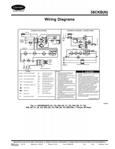 38CKB(N) Wiring Diagrams - Carrier  Carrier 2 Compressor Thermostat Wiring Diagram    Yumpu