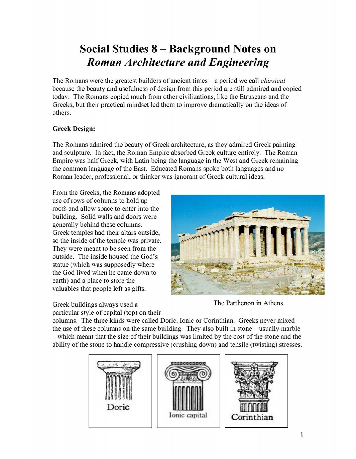 essay about roman architecture