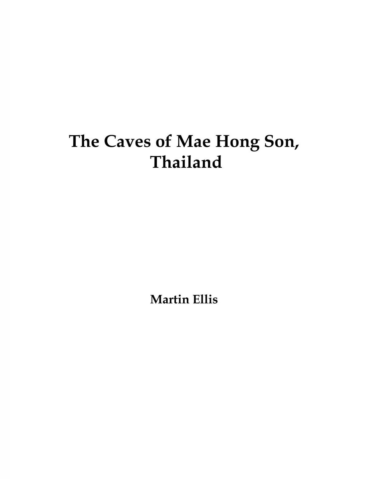 Mae Hong Son Caves Caving In Thailand Shepton Mallet