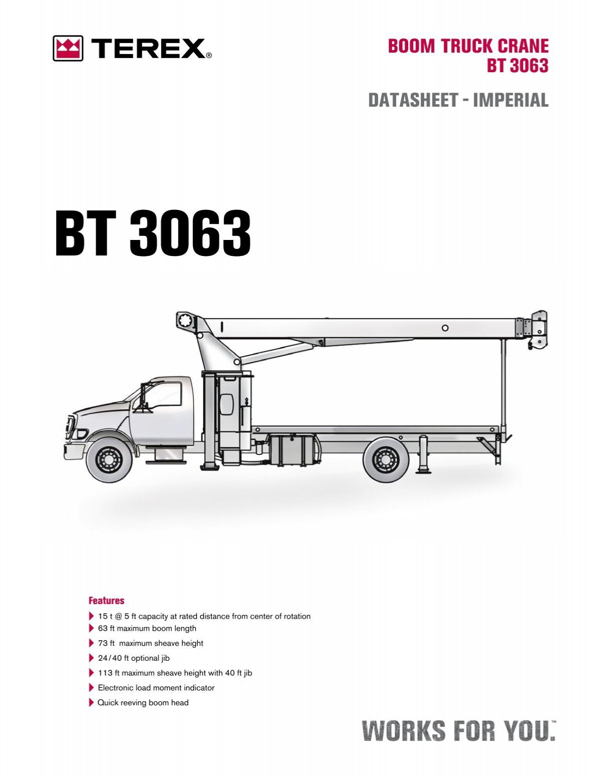 Terex Bt3063 Load Chart Truck Utilities