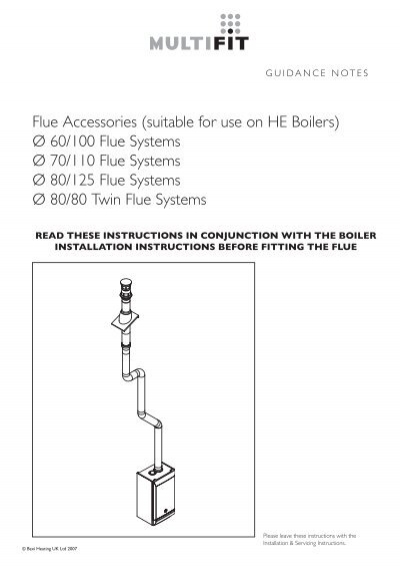 Baxi Potterton Multifit Vertical Flue Terminal  HE 60/100 Part No 5118576