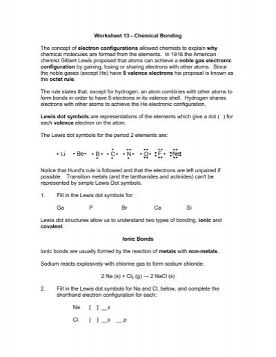 Molecular Geometry And Intermolecular Forces Worksheet Answer Key  chemical bonding and 