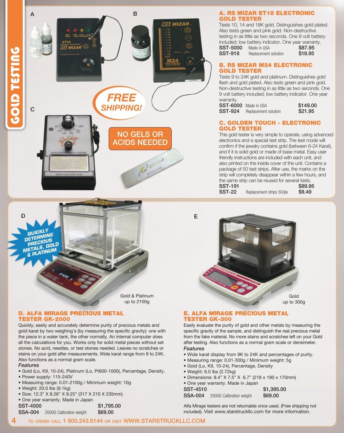 RS Mizar M24 Electronic Gold Tester RS Mizar Gold & Precious Metal Testers  - Jeweler's Tools, Supplies & Watch Batteries by Star Struck