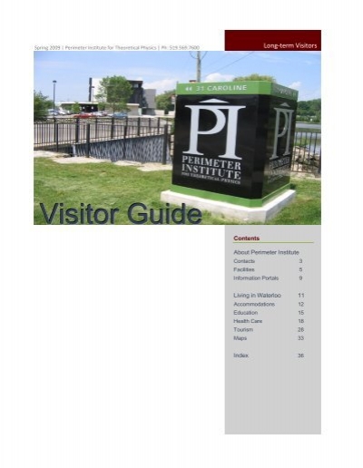 Visitor Guide Perimeter Institute