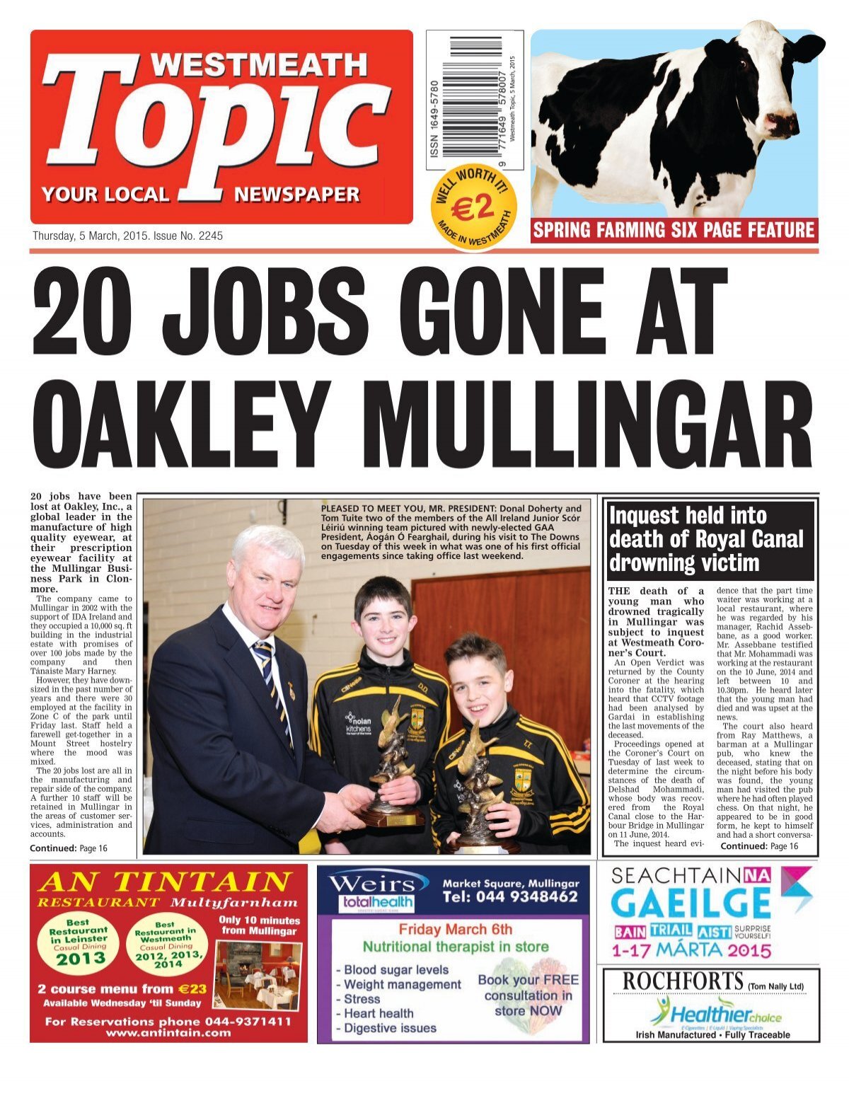 MGR Accountants' Sean Burke's Recent All-Ireland Victory Featured in the  Limerick Leader - McKeogh Gallagher Ryan