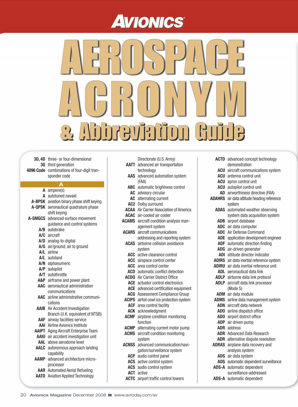 &amp; Abbreviation Guide - Aviation
