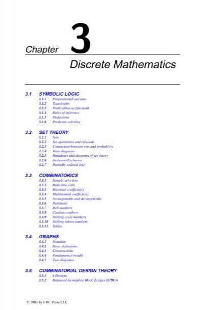 Chapter 3 Discrete Mathematics