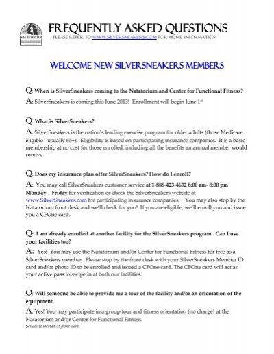 SilverSneakers FAQ