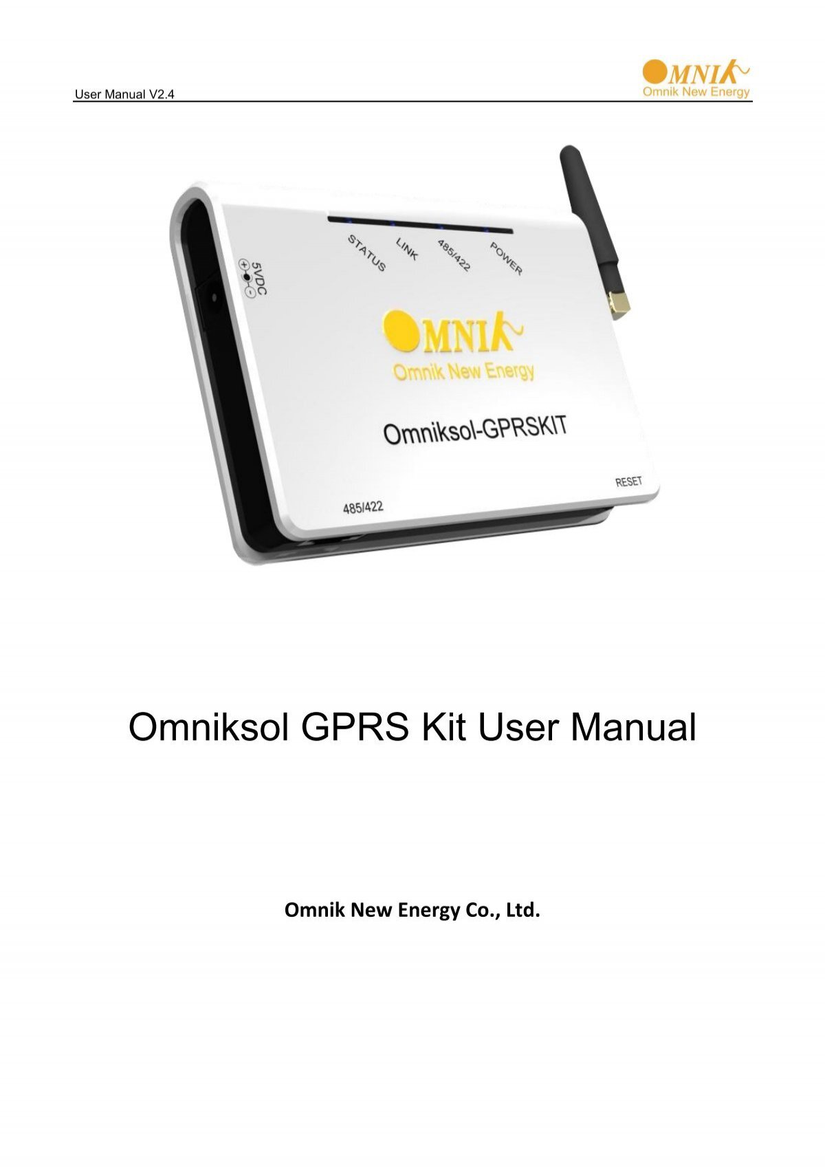 Omniksol GPRS User Manual
