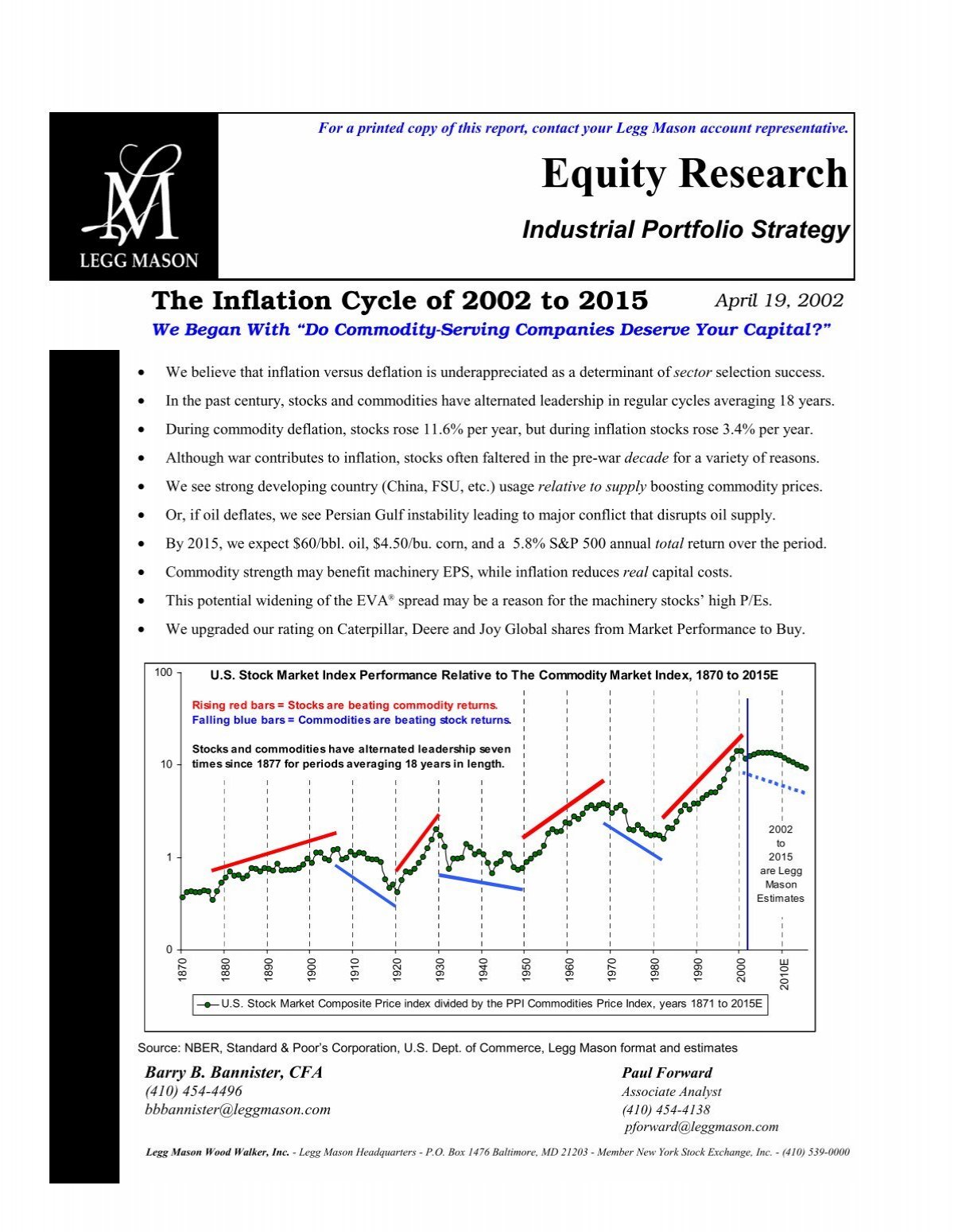 The Inflation Cycle of 2002 to 2015 - Uhlmann Price Securities