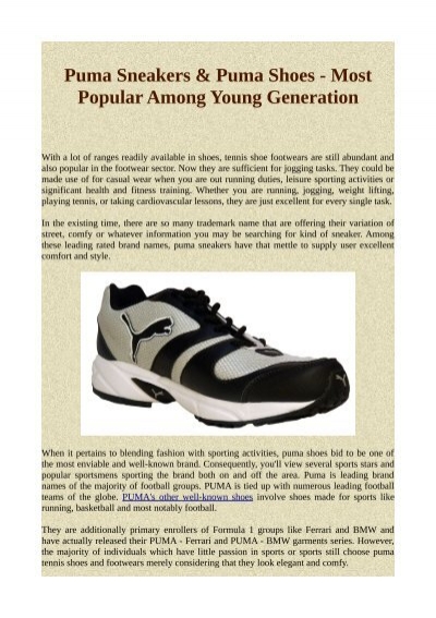 puma shoes information