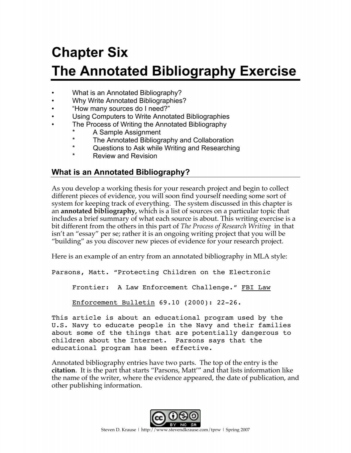 Annotated bibliography help kwantlen