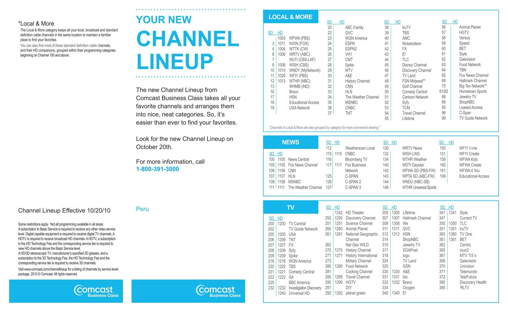 Your New Channel Lineup Comcast Business
