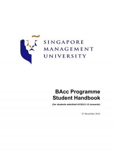 BAcc Handbook - Singapore Management University