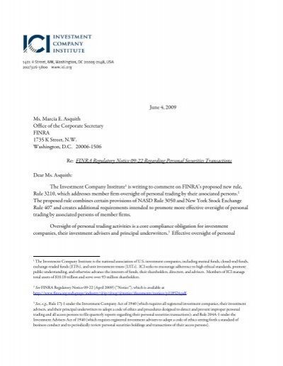 Comment Letter On FINRA Notice To Members On Reporting Of 
