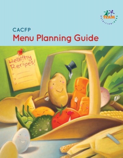 Cacfp Menu Planning Guide Healthy