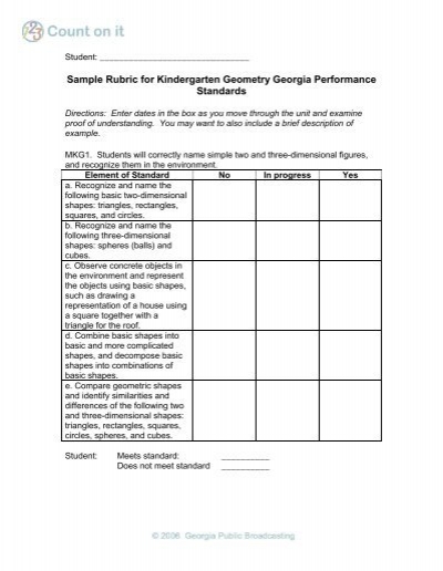 39662919 - Georgia Kindergarten Standards
