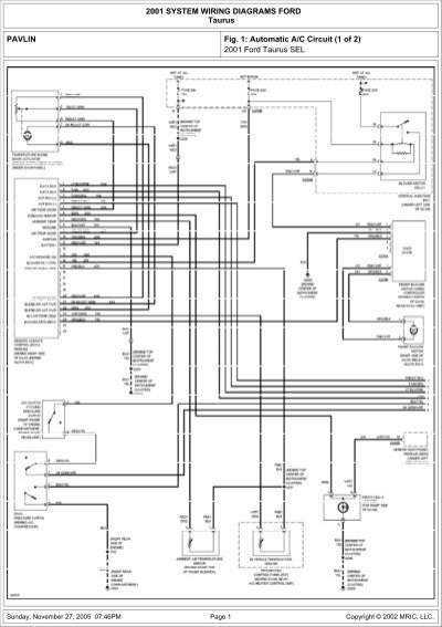 Fig. 1: Automatic A/C Circuit ( - Taurus-club.ru 2002 Ford Taurus Relay Diagram Yumpu