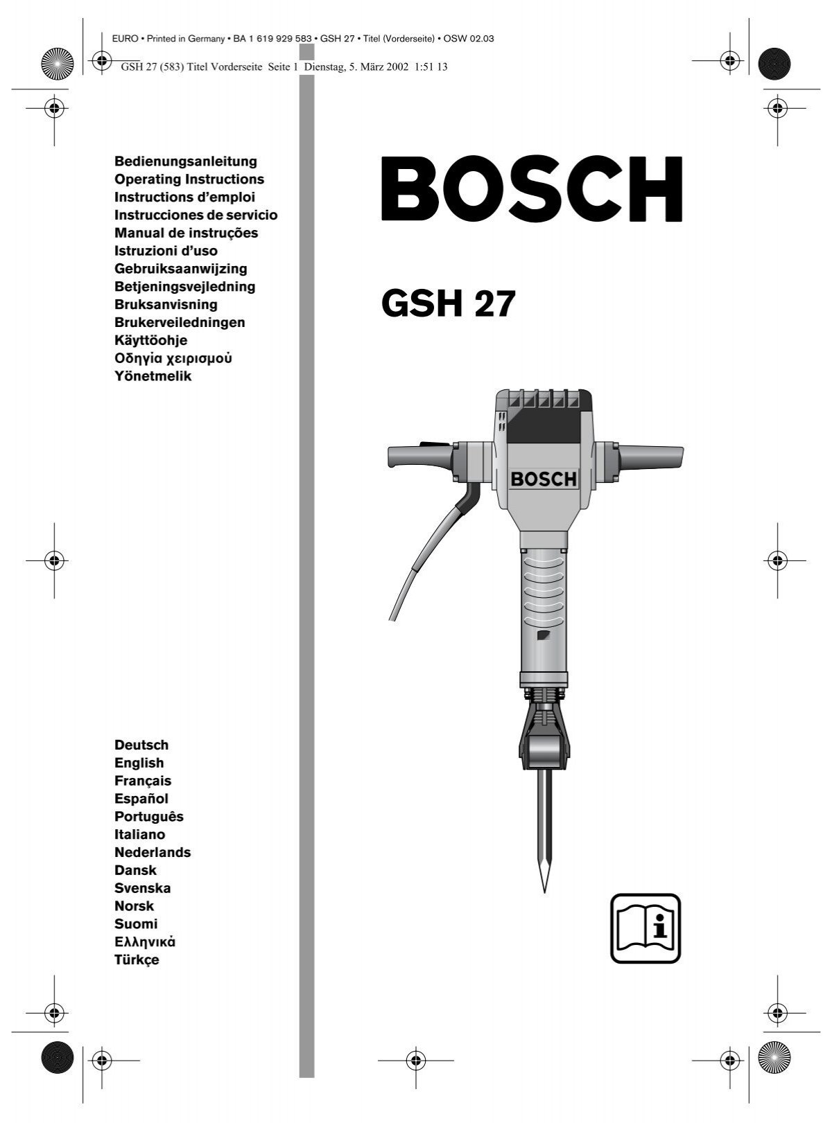 Bosch Gsh27 Heavy Duty Electric Breaker Carey Tool