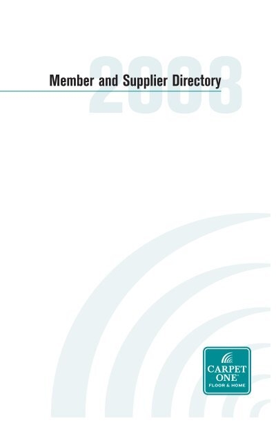 Member And Supplier Directory, Carpet One Farmington Mo