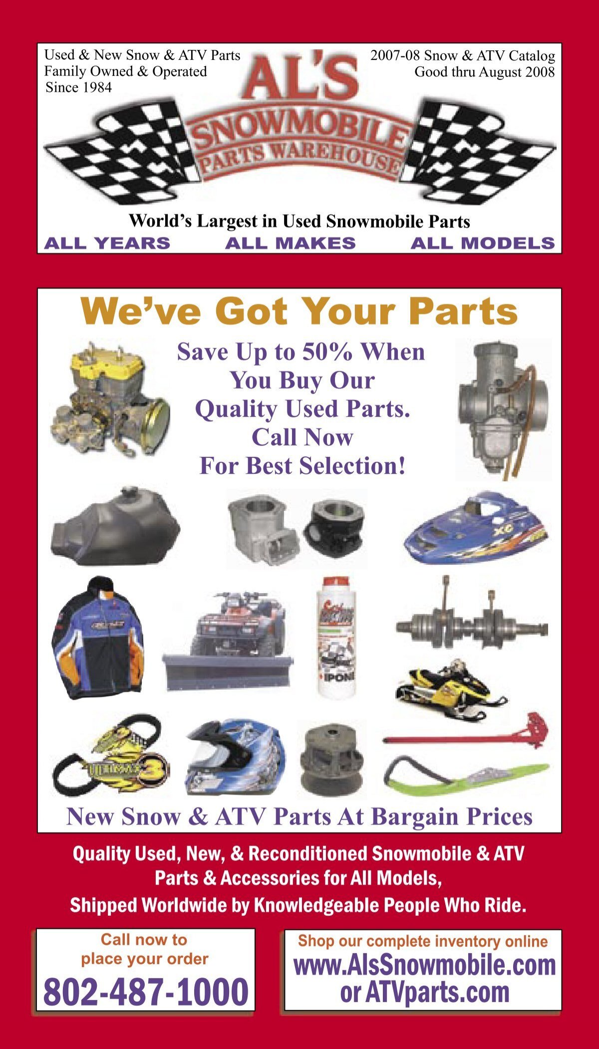 snow0708 catalog.indd - Al's Snowmobile Parts Warehouse