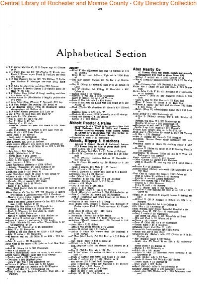 Alphabetical Section - Monroe County Library System