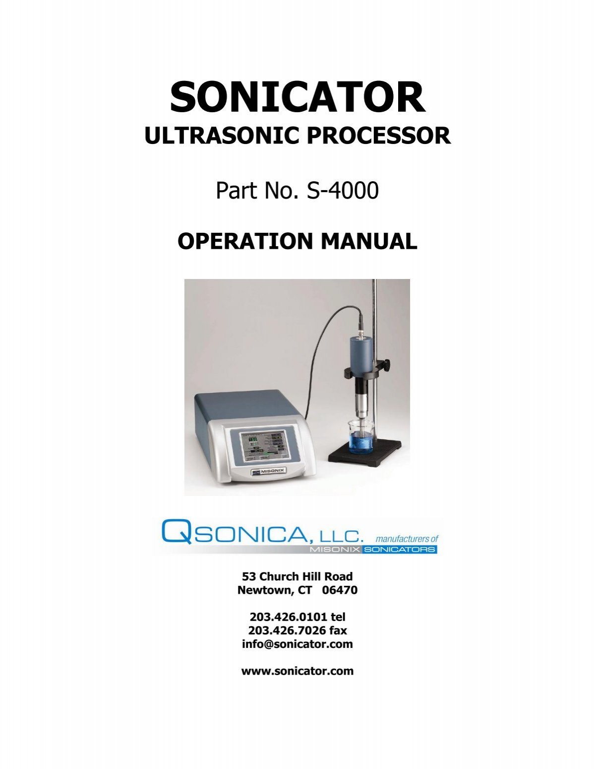 Sonicator 4000 - Qsonica, LLC.