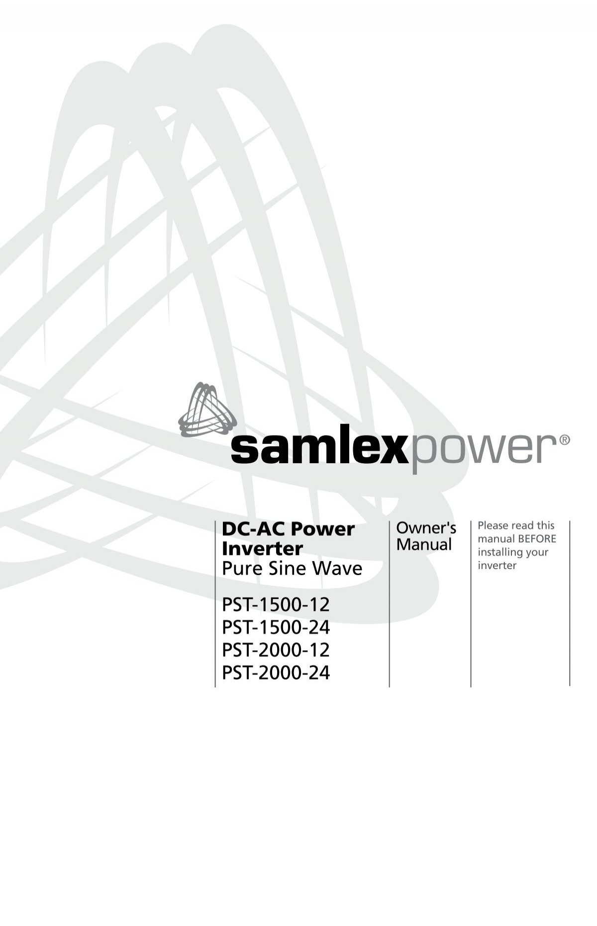 DC-AC Power Inverter Pure Sine Wave PST-1500 ... - DonRowe.com