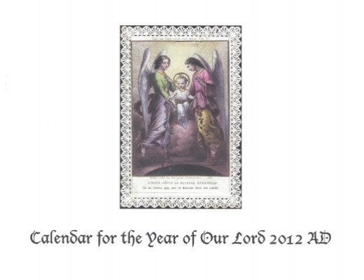 Free Traditional Catholic Liturgical Wall Calendar To Print Sanctus